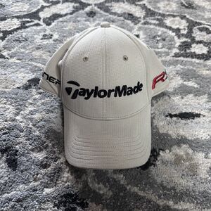 Taylor Made R9 Burner Tmax Gear Gold Hat Cream Black Strap Back Hat Cap